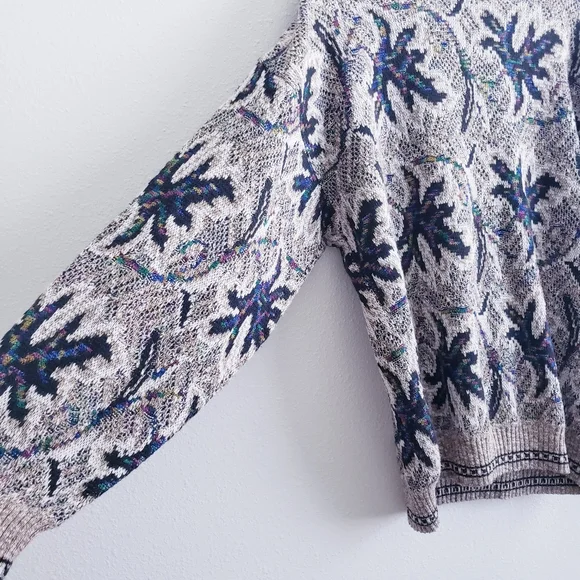 Vintage Pronto Uomo Leaf Grandpa Crew Neck Sweater